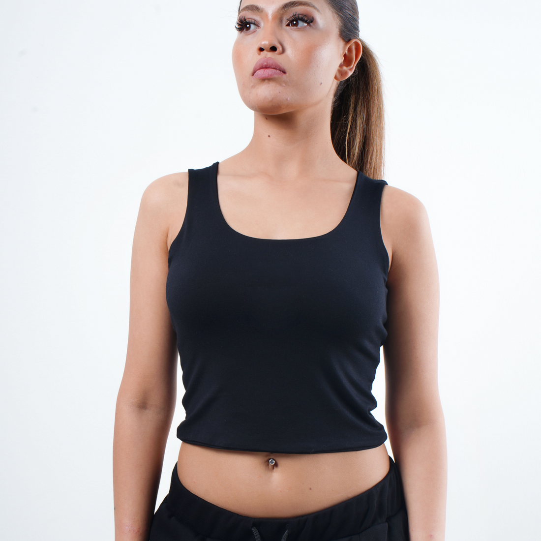 TANK - KALIN ASKILI ATLET T-SHİRT- SİYAH