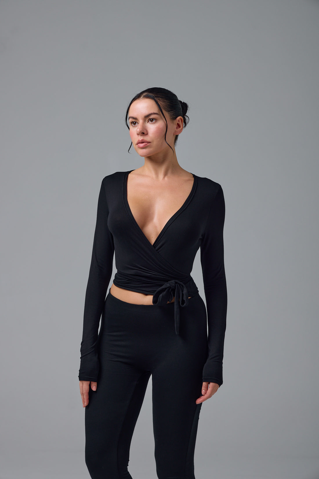 LUNA - WRAP TOP - SİYAH