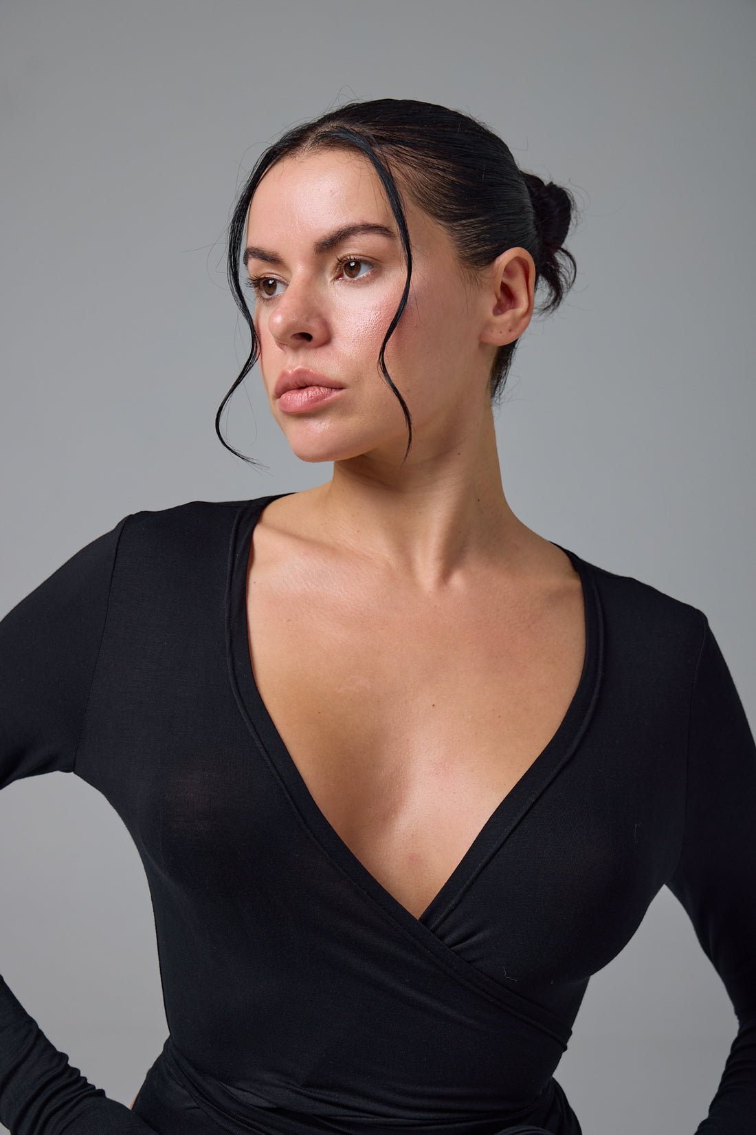 LUNA - WRAP TOP - SİYAH