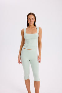 HELEN -KOLSUZ FORM TOP - MATCHA