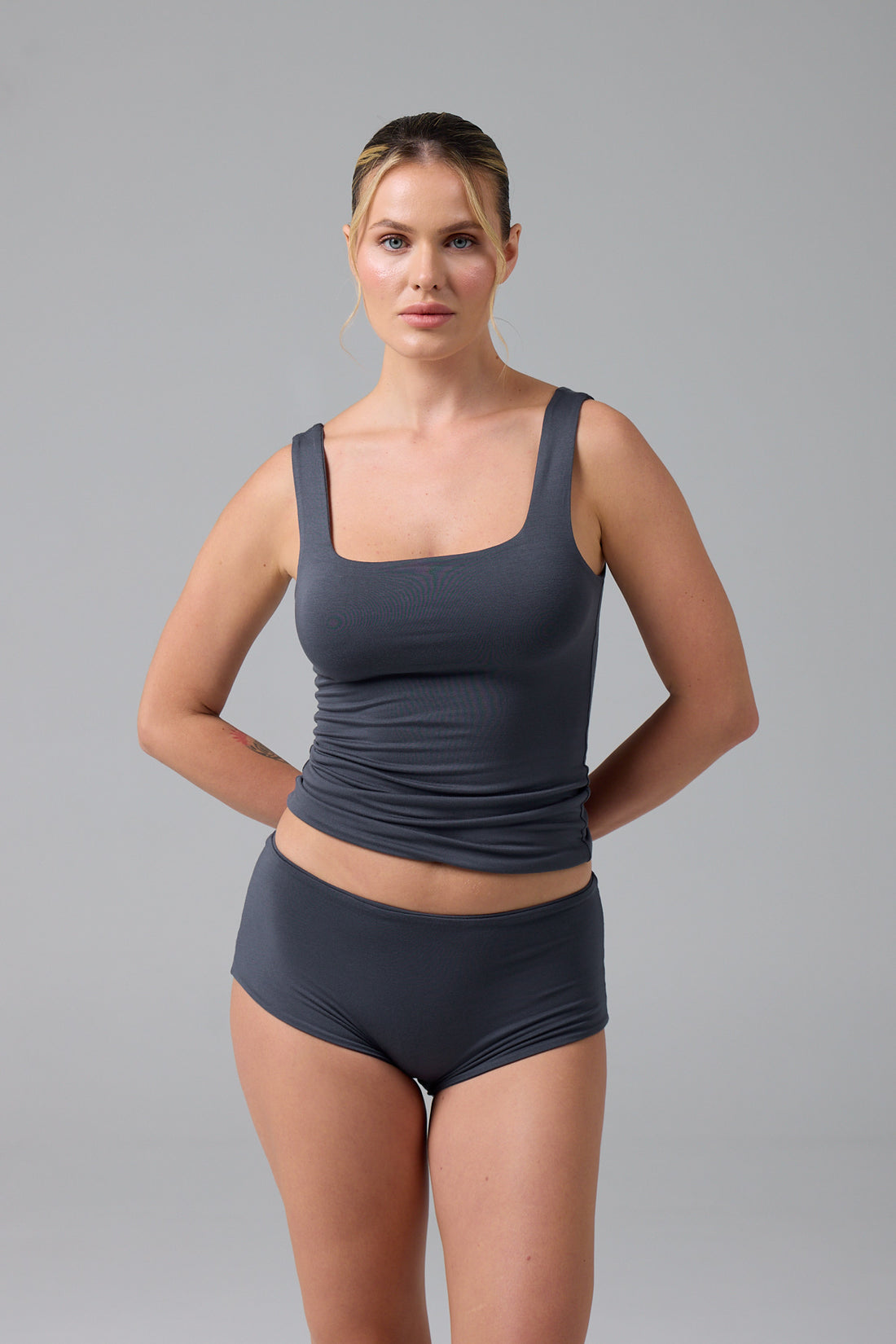 PUKET - KALIN ASKILI ATLET T-SHIRT- BLUEBERRY