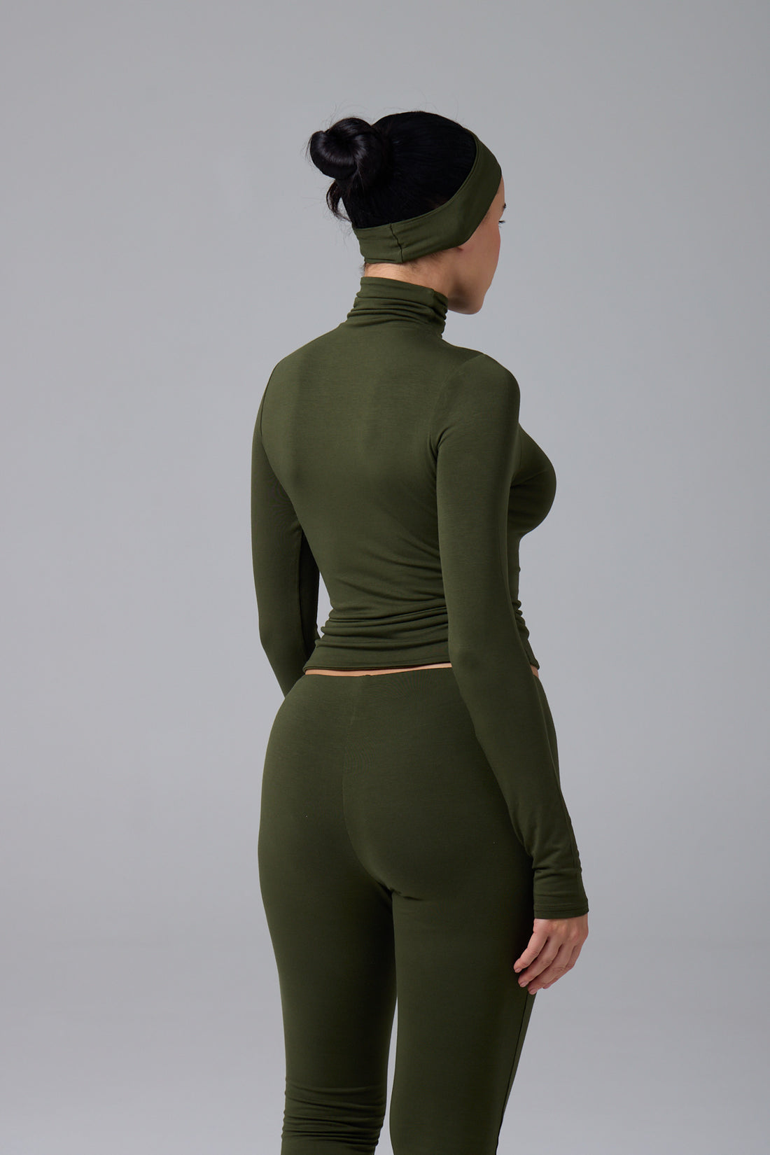 MİSS - BALIKÇI YAKA UZUN KOL T-SHIRT - GREEN OLIVE