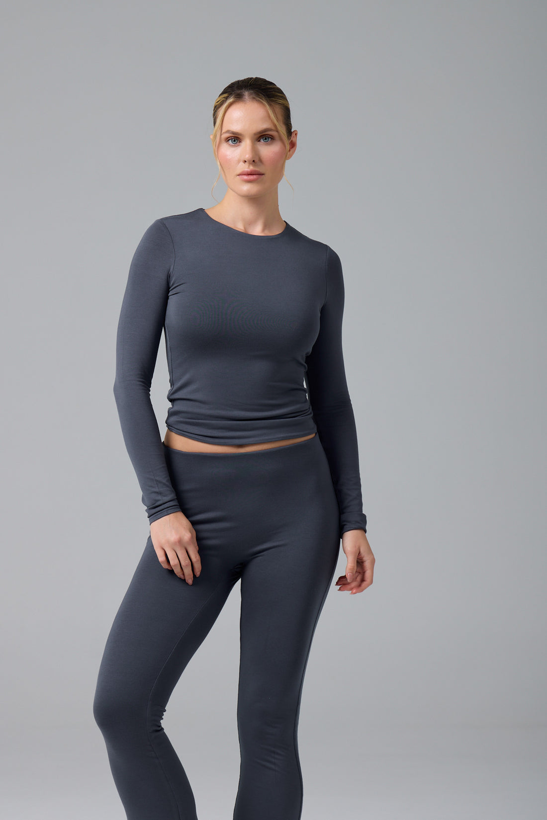 OZY - UZUN KOL T-SHİRT - BLUEBERRY