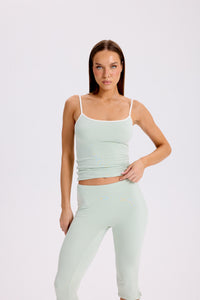 NIL- KONTRAST İNCE ASKILI TOP- MATCHA