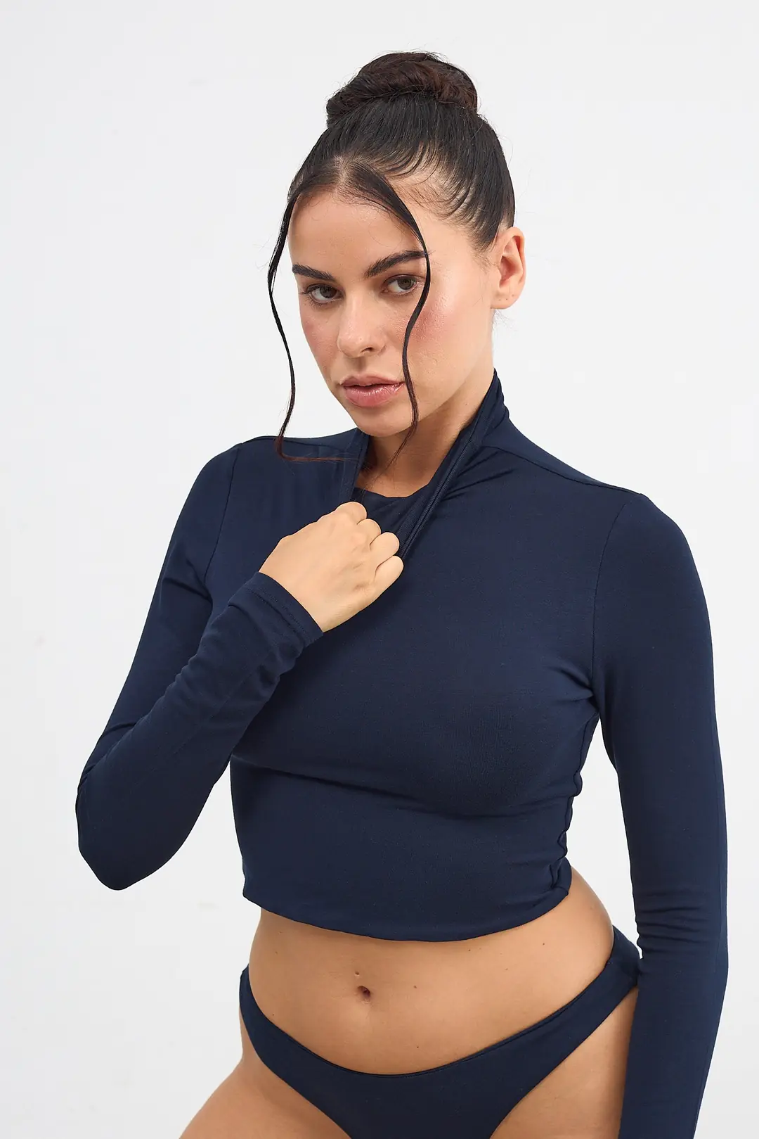 MİSS - BALIKÇI YAKA UZUN KOL CROP — 7