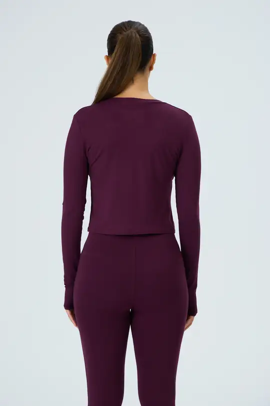Late Checkout - V Yaka Parmak Geçmeli Homewear Üst