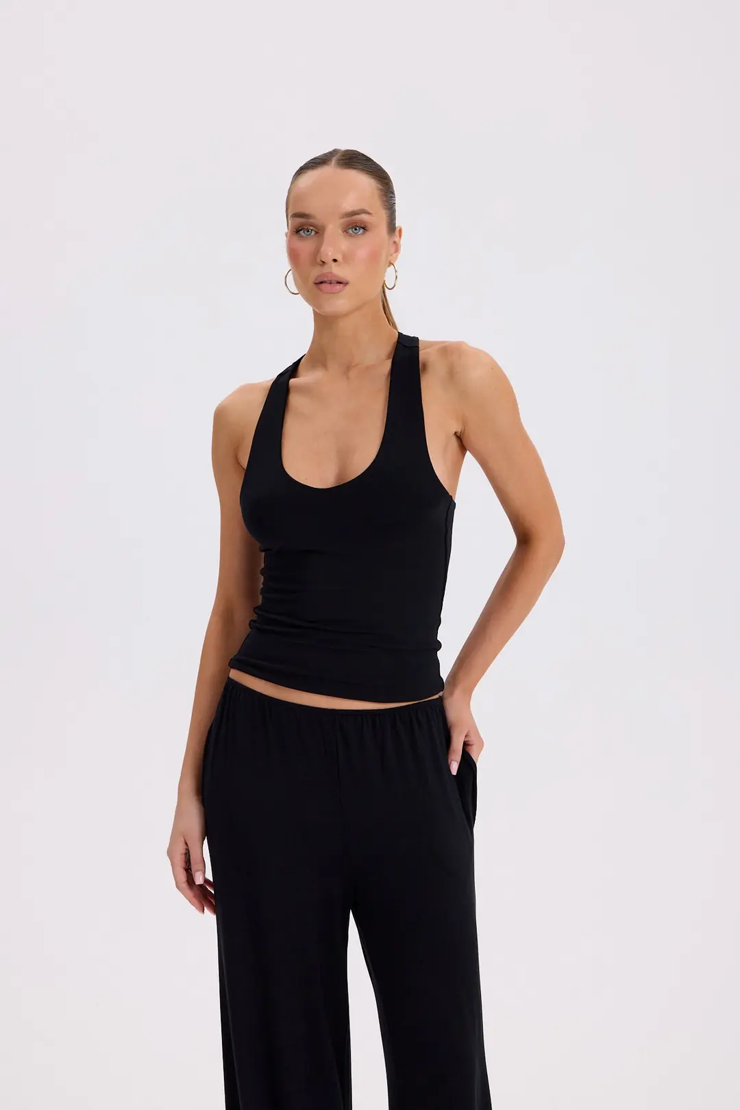AUREN - RACERBACK TOP - SİYAH