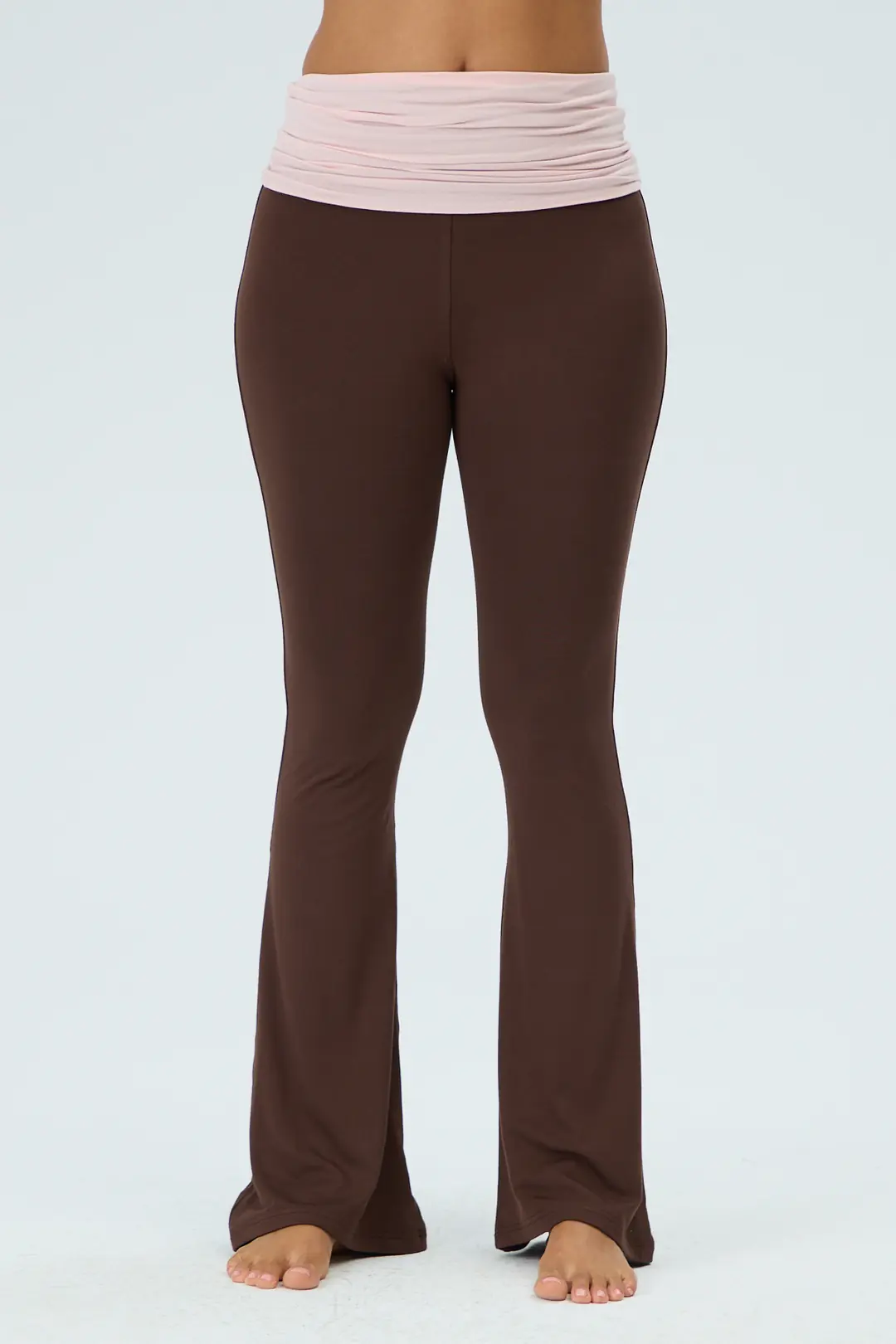 KONTRAST KATLANABİLİR BEL FLARED PANTS — 1