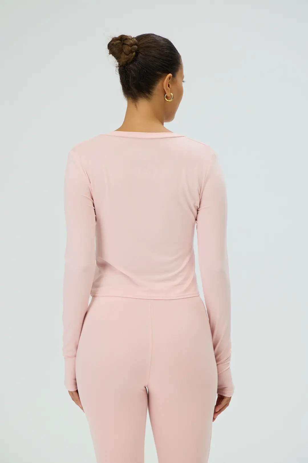 LATE CHECKOUT - V YAKA PARMAK GEÇMELİ HOMEWEAR ÜST — 4