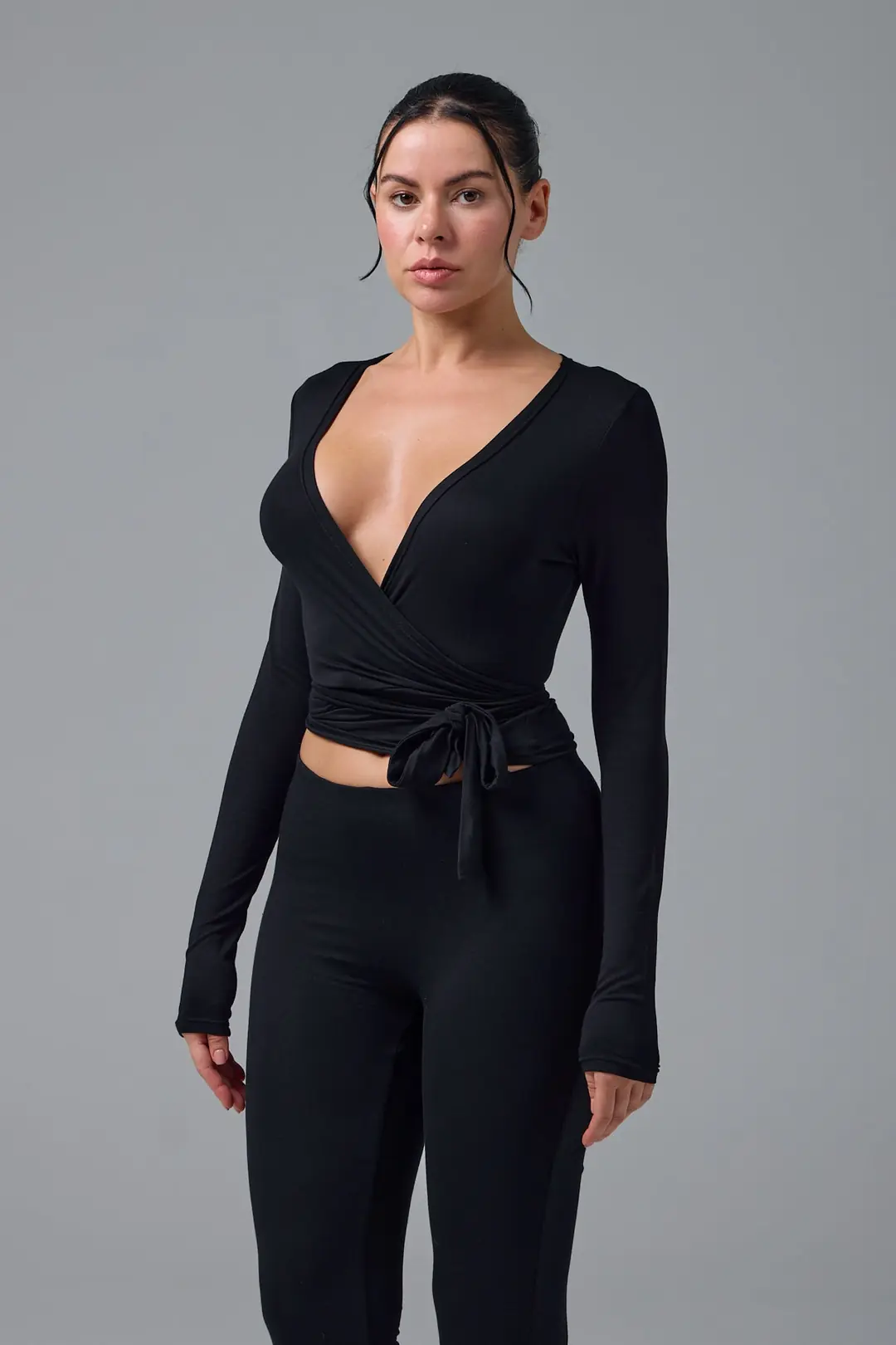 LUNA - WRAP TOP - SİYAH