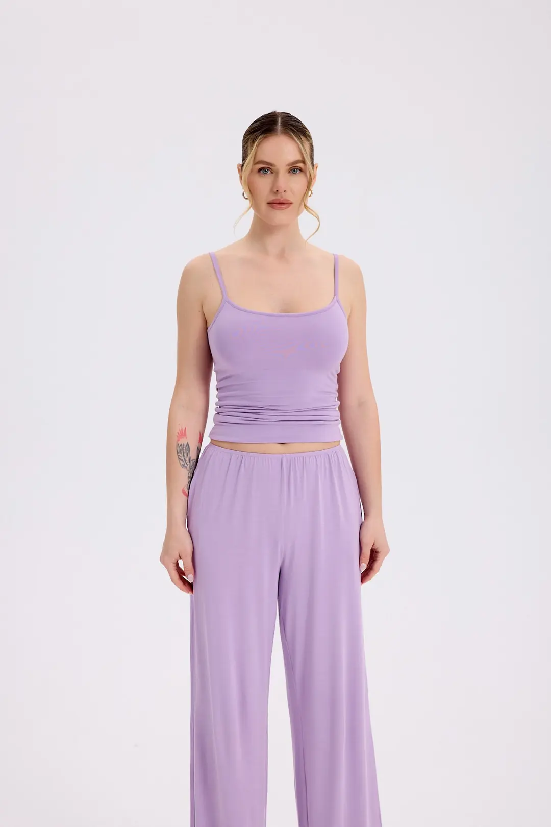 NIL - İNCE ASKILI T-SHIRT - SOFT LAVENDER