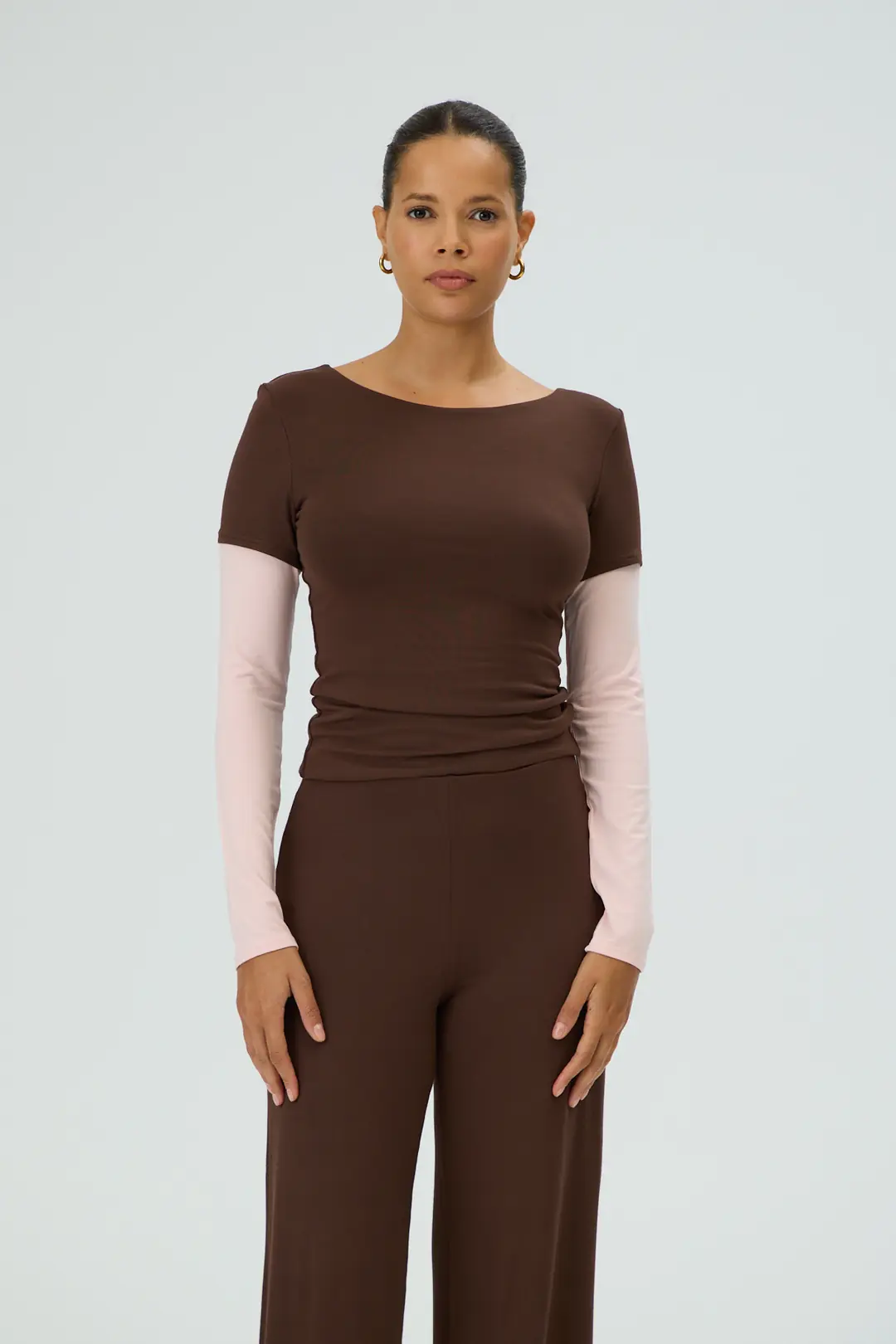 REPLAY - KATMAN ETKİLİ KONTRAST KOL T-SHIRT — 1