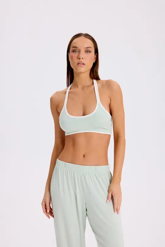 Pole - Çift Askılı Halter Crop Top