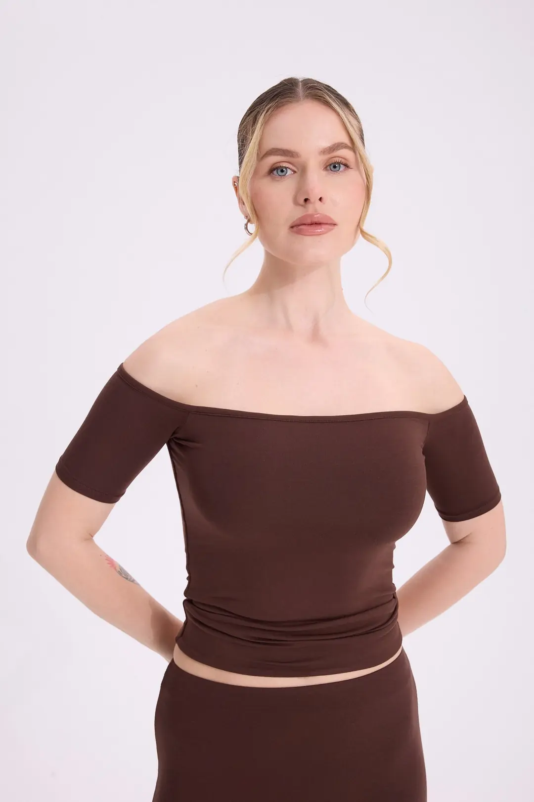 IKARA - AÇIK OMUZ KISA KOL TOP — 3