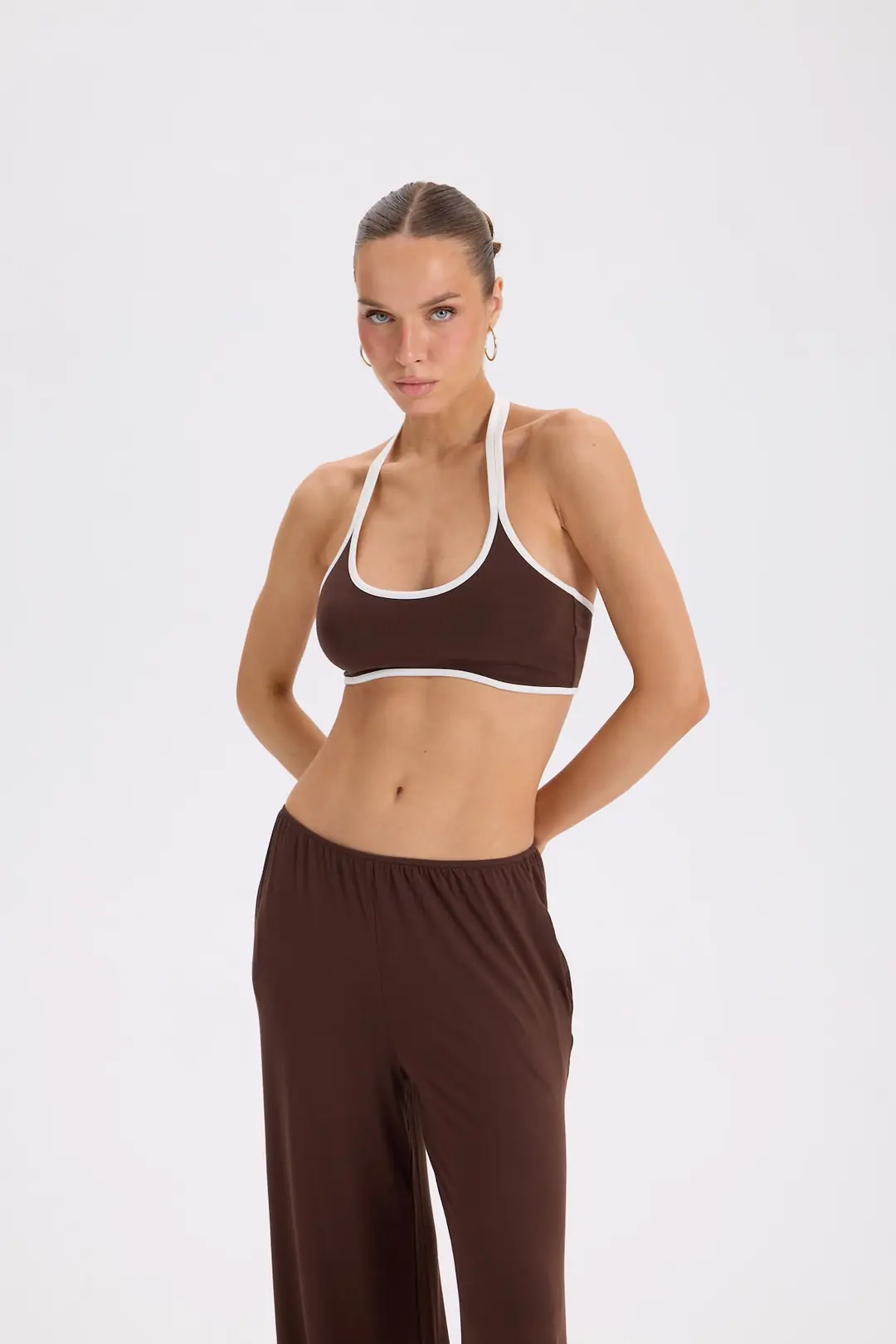 POLE - ÇİFT ASKILI HALTER CROP TOP — 5