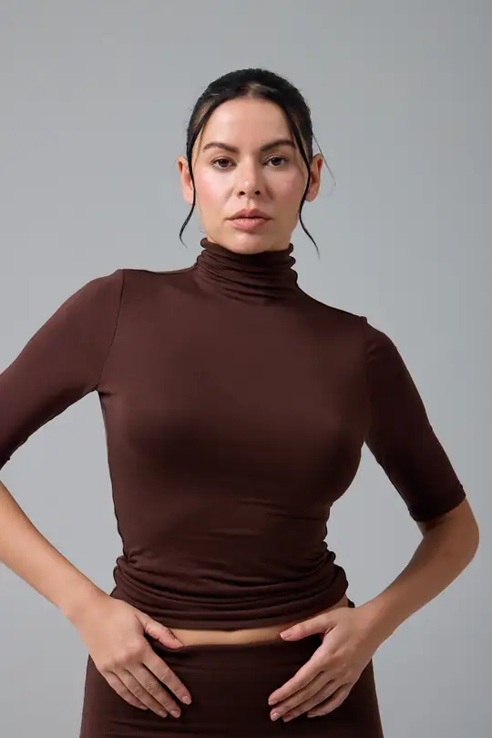 Miss - Balıkçı Yaka Yarım Kol T-Shırt