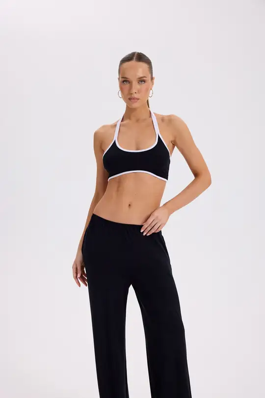 Pole - Çift Askılı Halter Crop Top