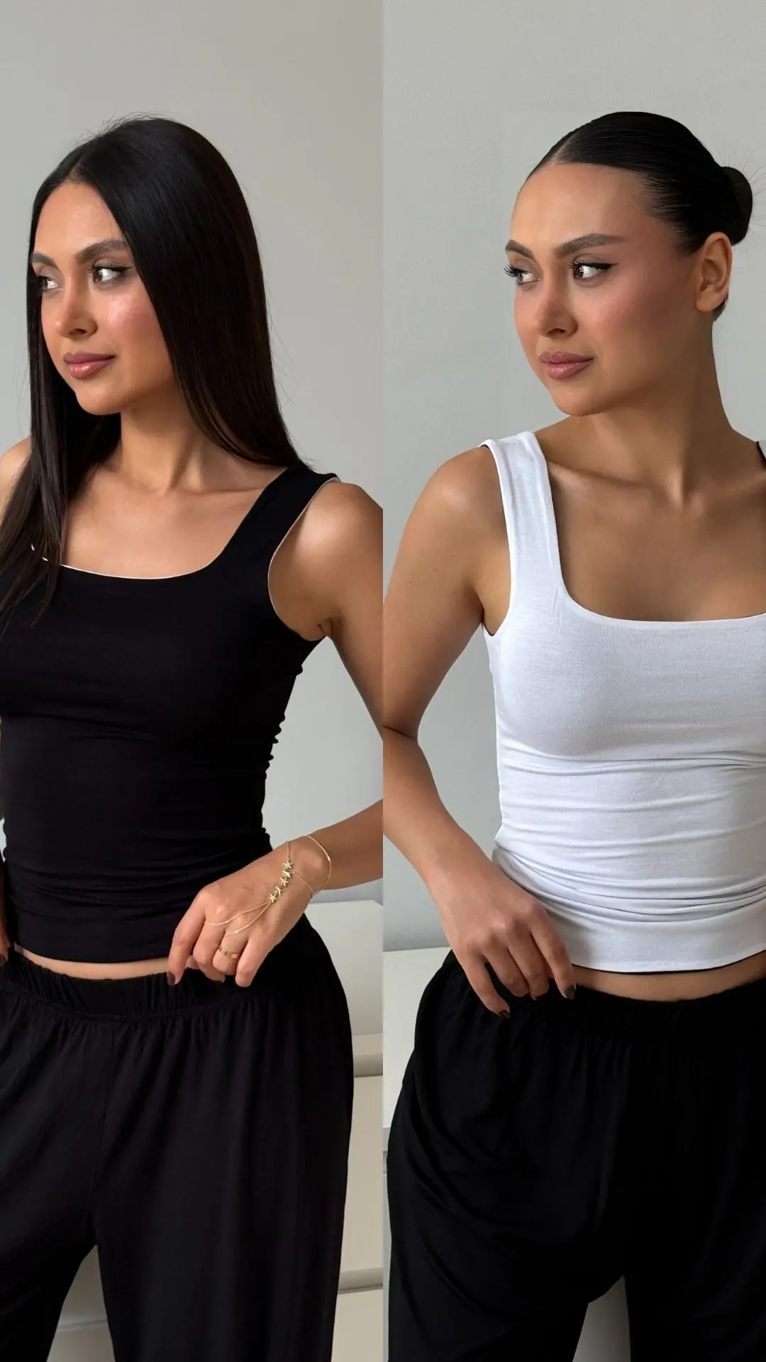 PUKET DUAL - ÇİFT TARAFLI & ÇİFT RENKLİ KALIN ASKILI T-SHIRT — 3