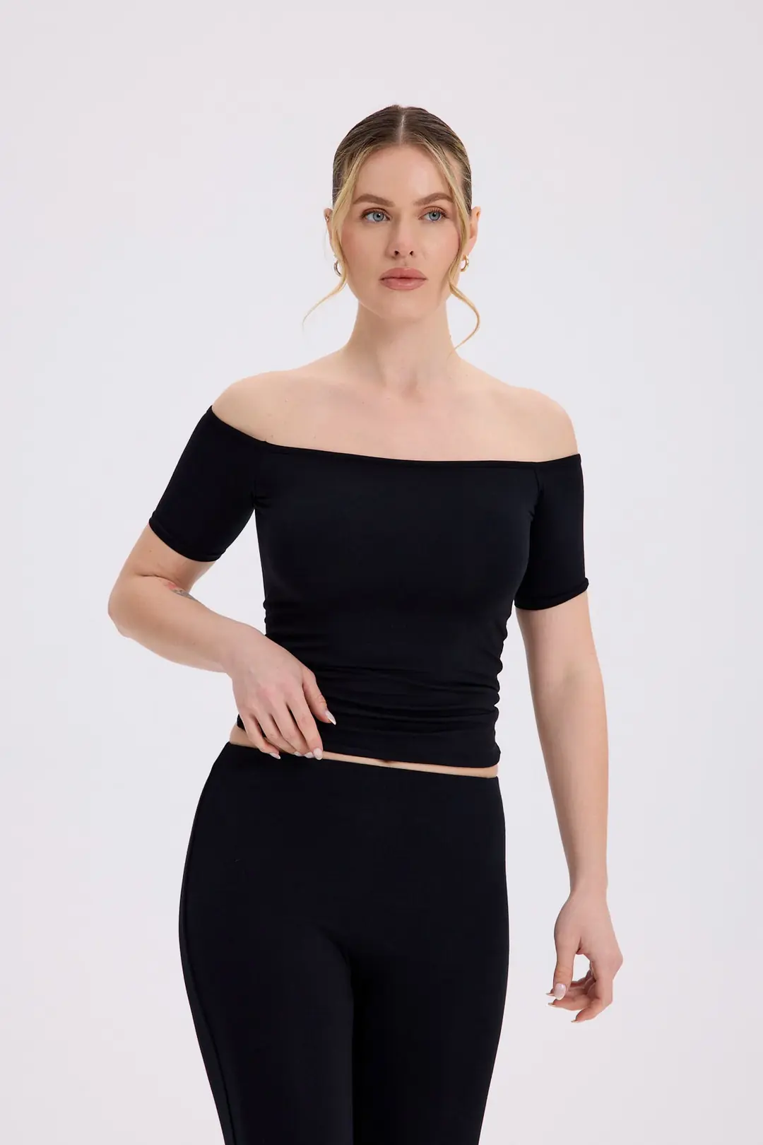 IKARA - AÇIK OMUZ KISA KOL TOP — 2