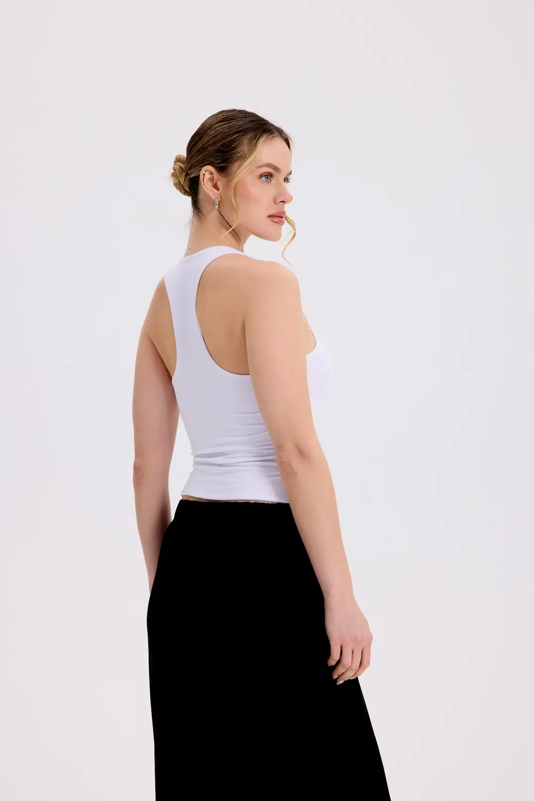 AUREN - RACERBACK TOP - BEYAZ