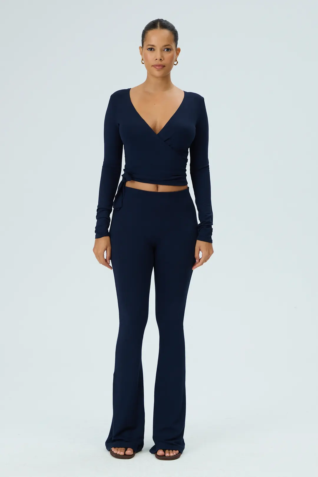 LUNA - WRAP TOP - NAVY