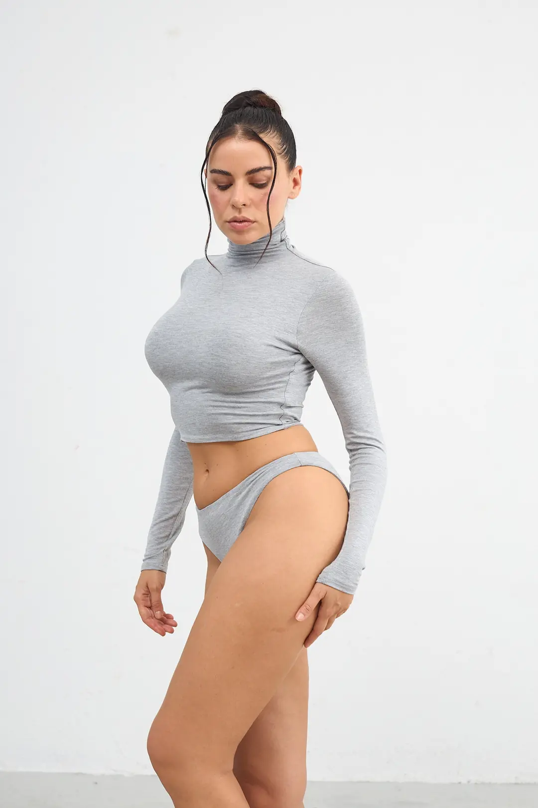 MİSS - BALIKÇI YAKA UZUN KOL CROP — 3