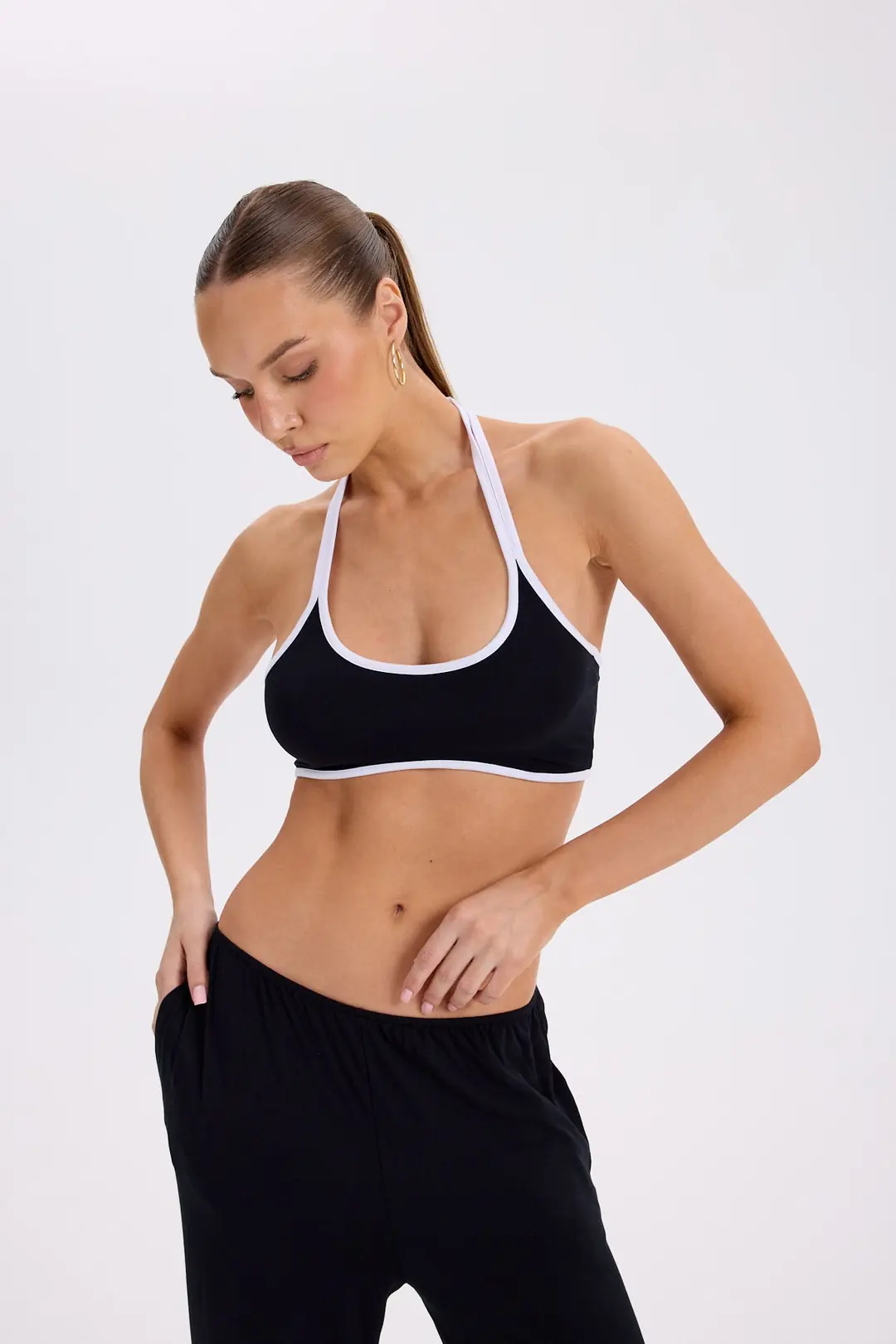 POLE - ÇİFT ASKILI HALTER CROP TOP — 5
