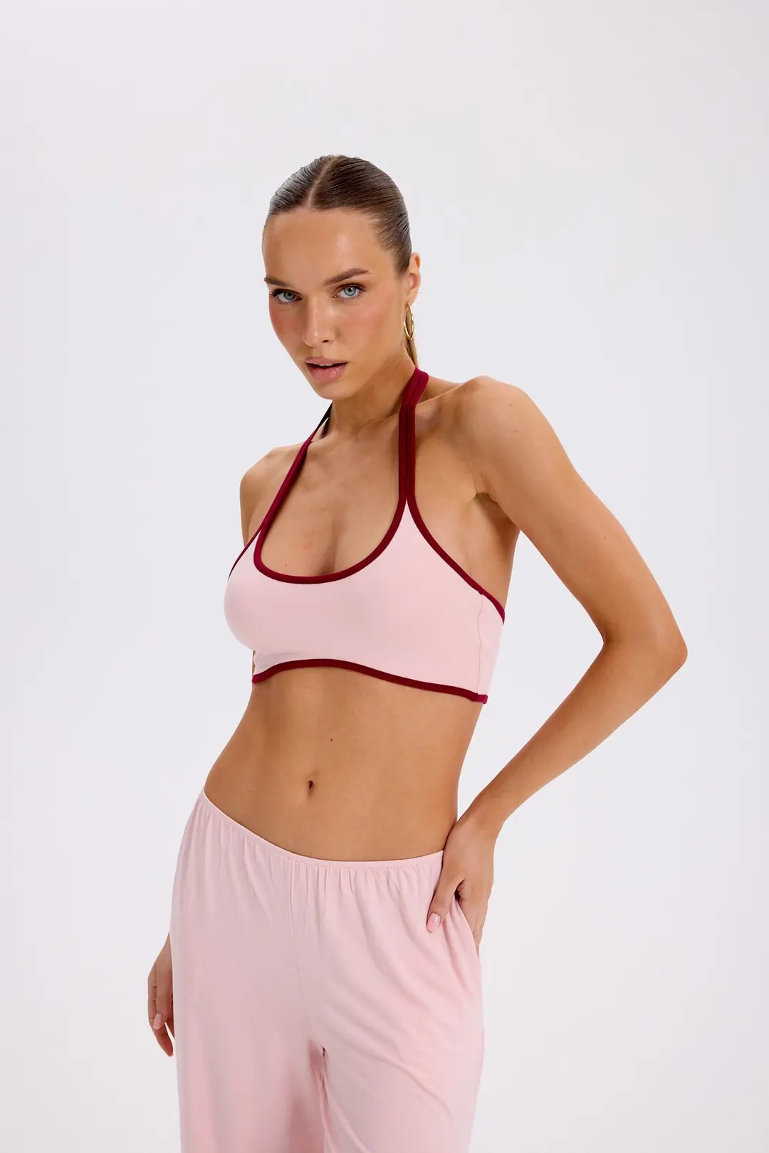 POLE - ÇİFT ASKILI HALTER CROP TOP — 6