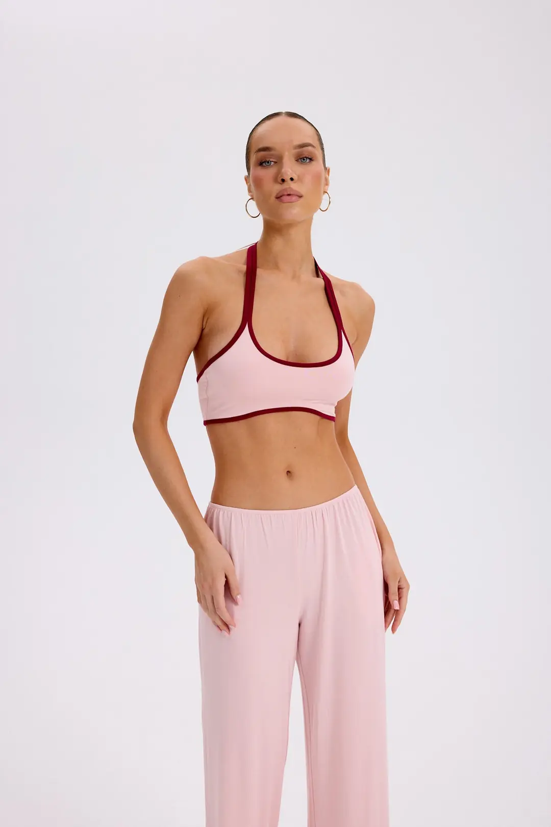 POLE - ÇİFT ASKILI HALTER CROP TOP — 4