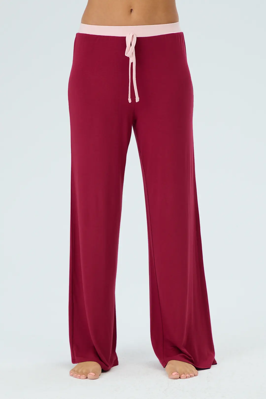 KONTRAST BEL DETAYLI WIDE LEG PANTS — 1