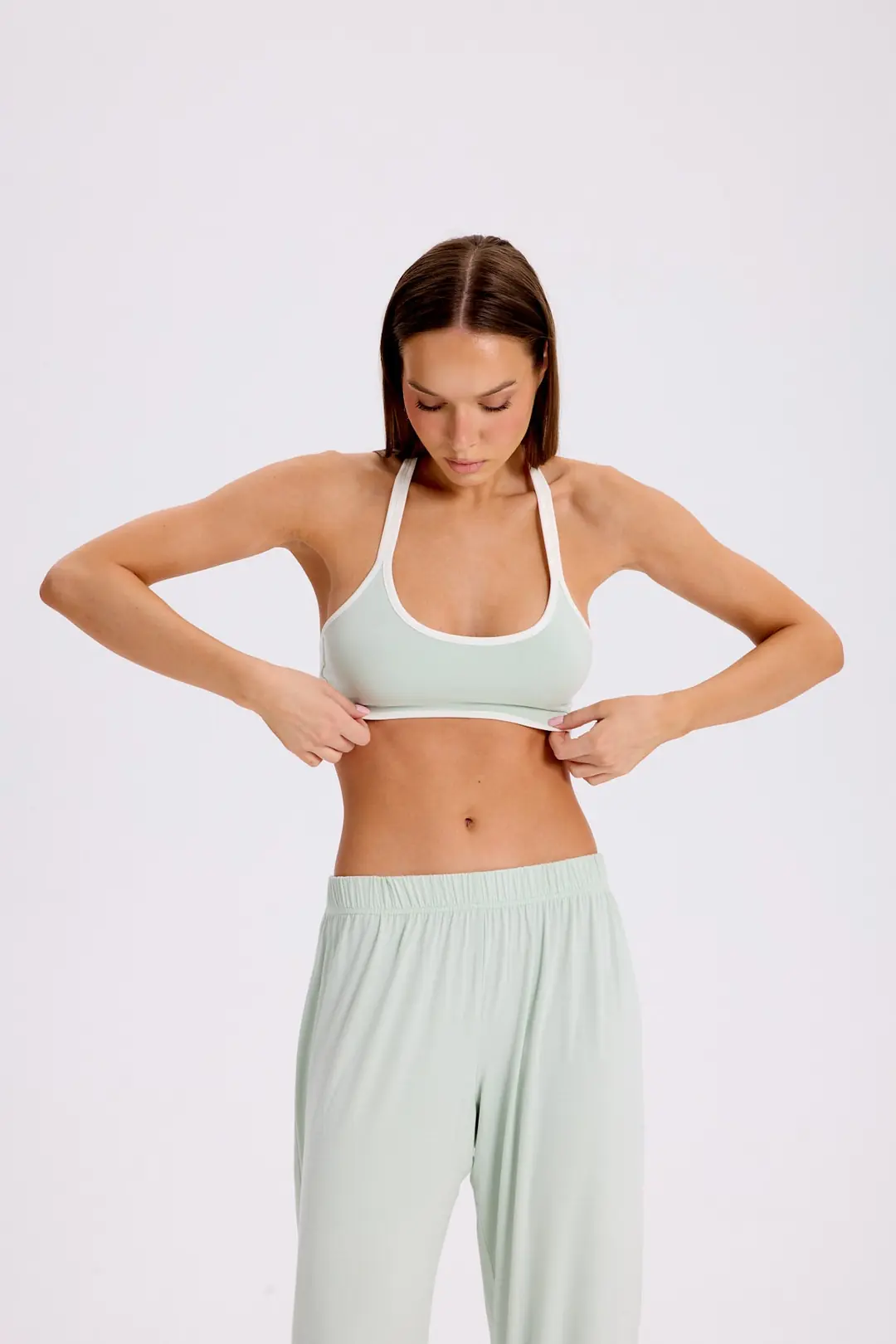 POLE - ÇİFT ASKILI HALTER CROP TOP — 6