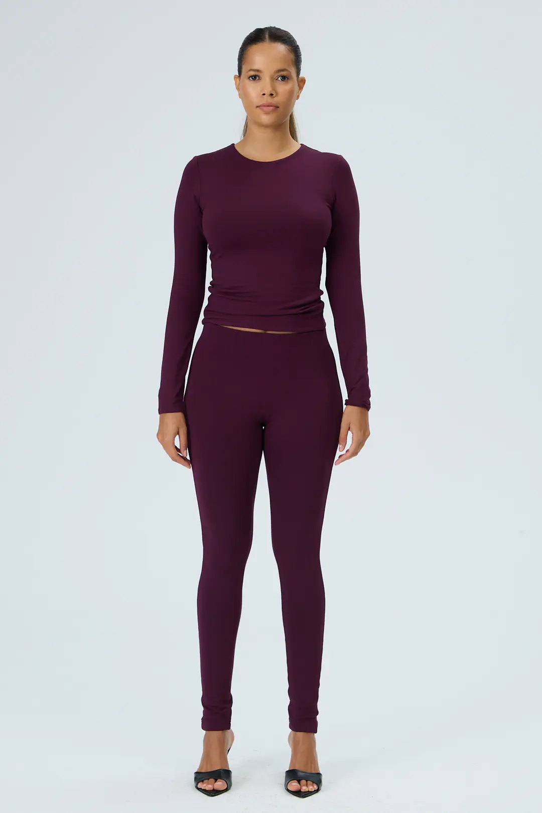 OZY - UZUN KOL T-SHIRT - MULBERRY