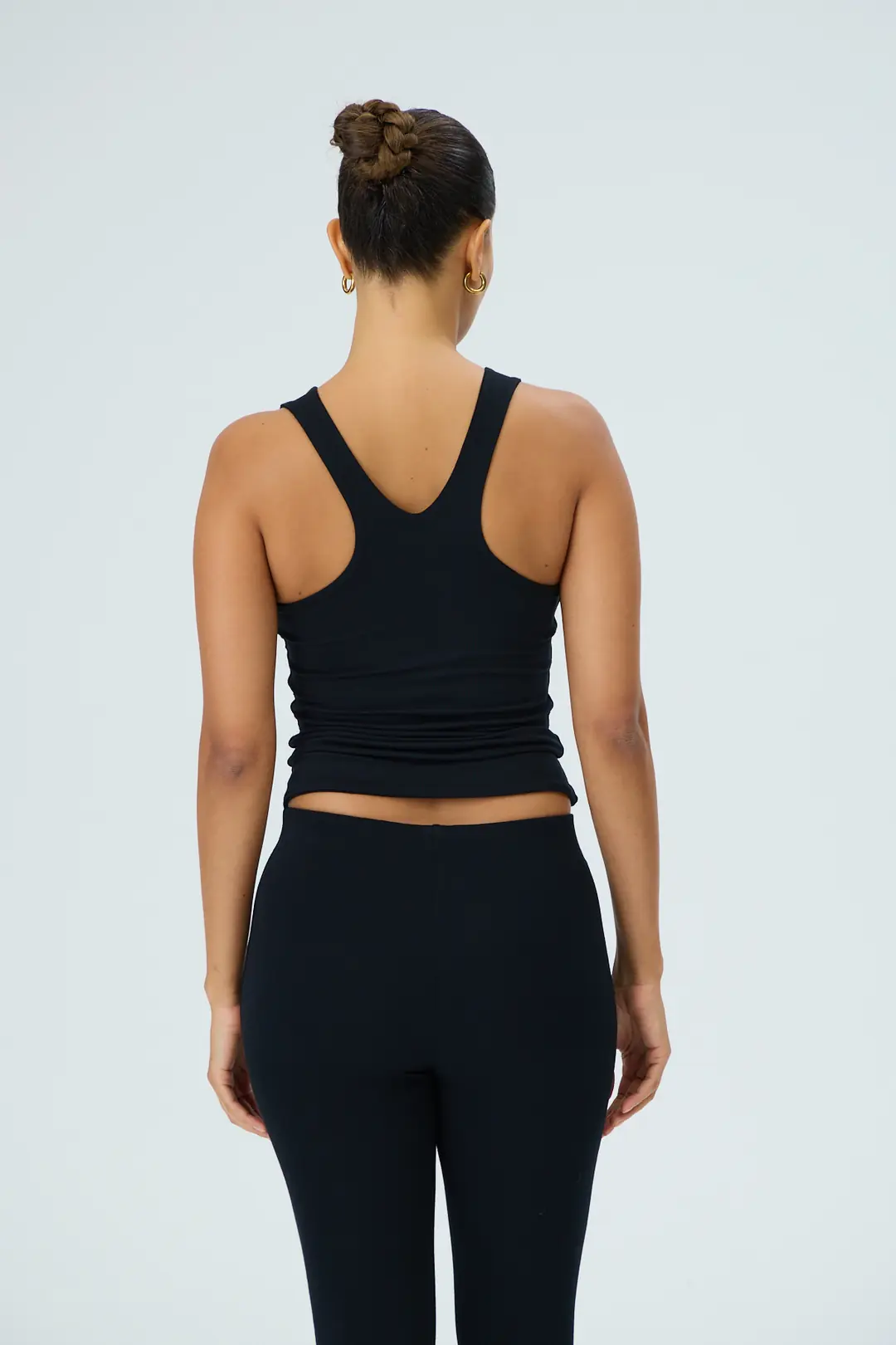 SUNDAY - ÖN-ARKA V FORM KOLSUZ T-SHIRT — 5