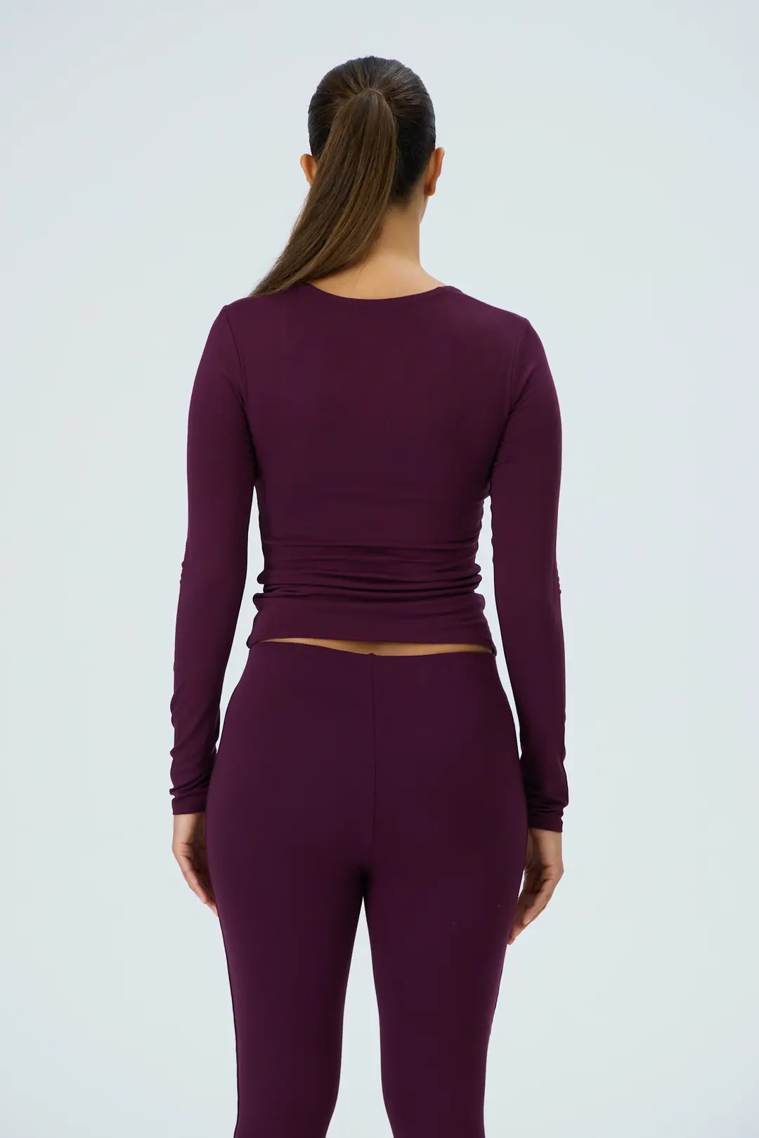 HELEN - KARE YAKA UZUN KOL T-SHIRT - MULBERRY
