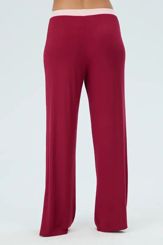 Kontrast Bel Detaylı Wıde Leg Pants