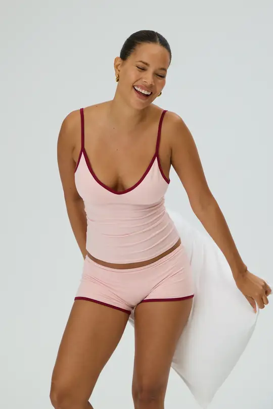 Room Servıce - Kontrast Biye Detaylı Homewear Set