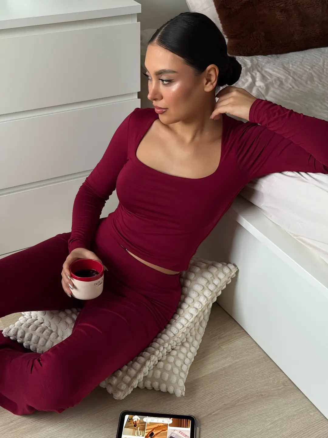 HELEN - KARE YAKA UZUN KOL T-SHIRT — 4