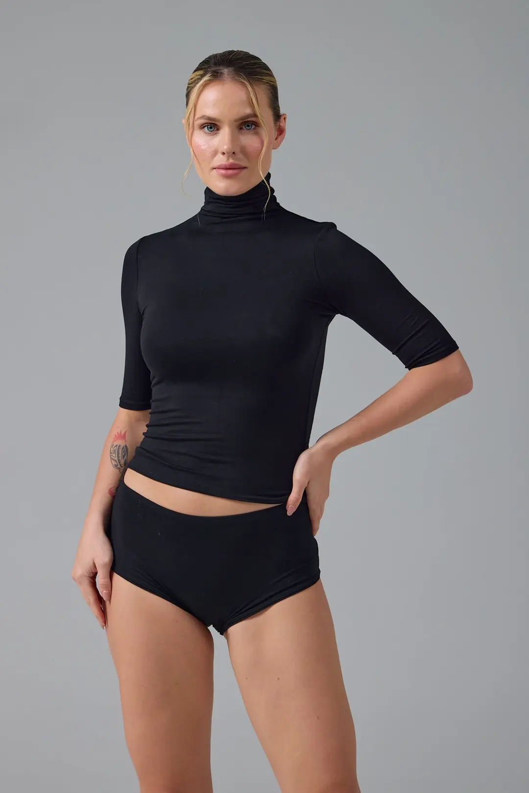 MİSS - BALIKÇI YAKA YARIM KOL T-SHIRT — 4
