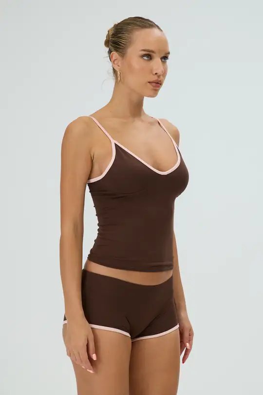 Room Servıce - Kontrast Biye Detaylı Homewear Set