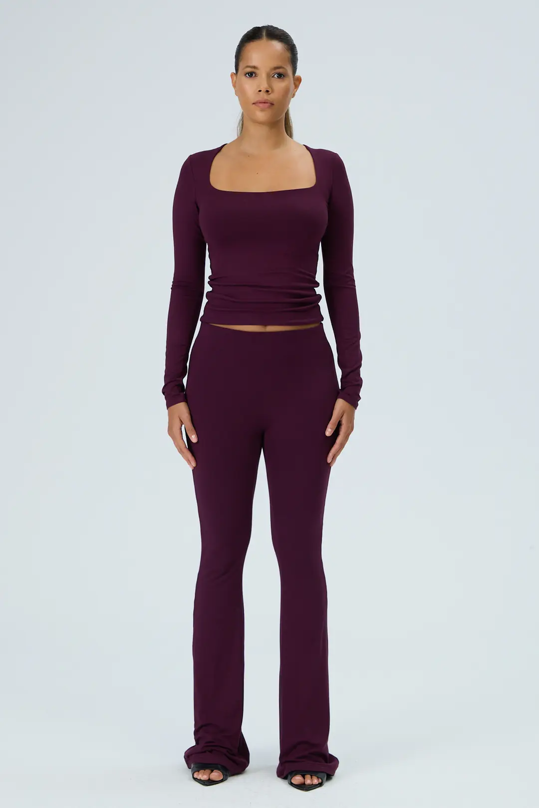 HELEN - KARE YAKA UZUN KOL T-SHIRT - MULBERRY