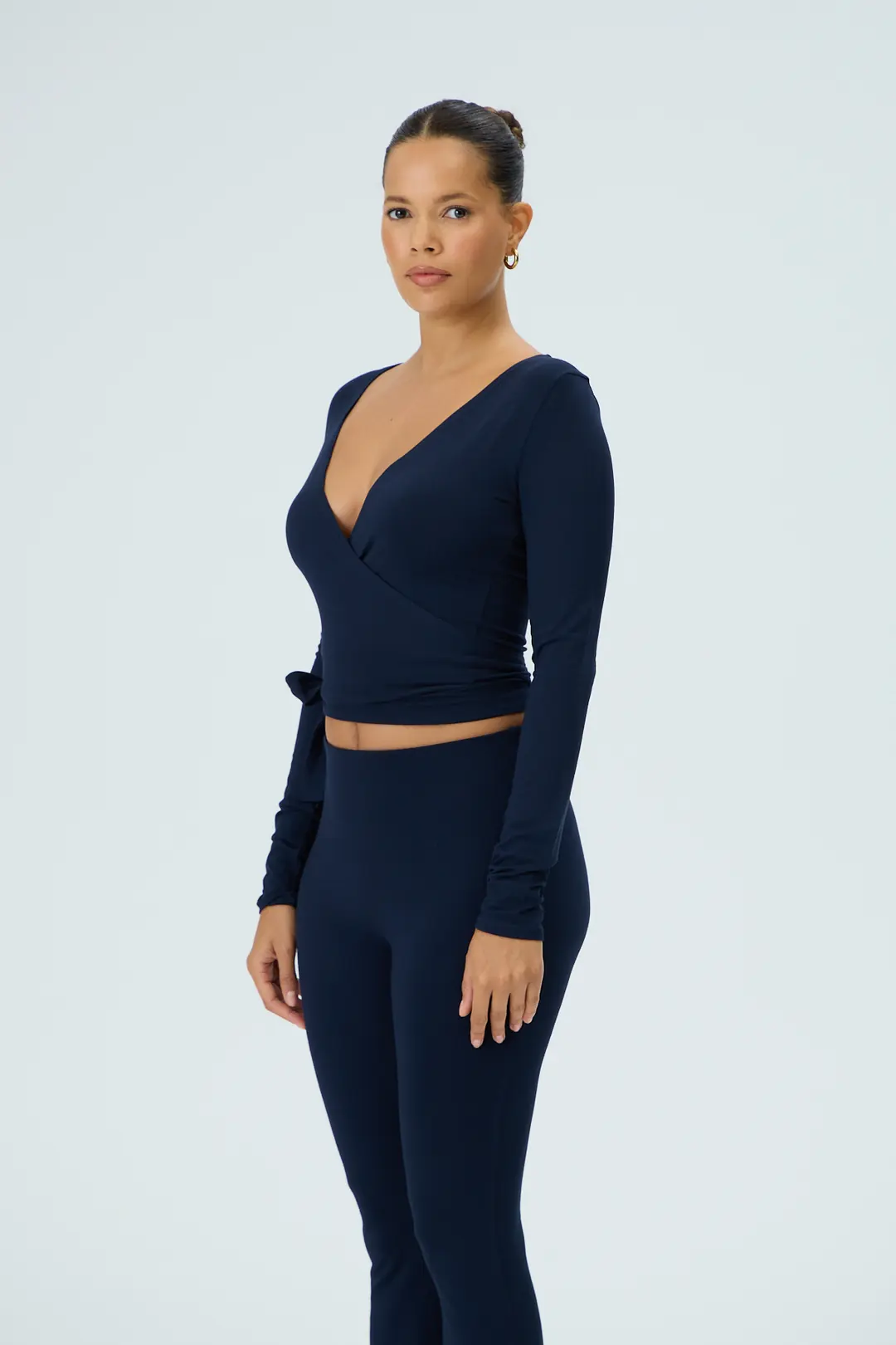 LUNA - WRAP TOP - NAVY