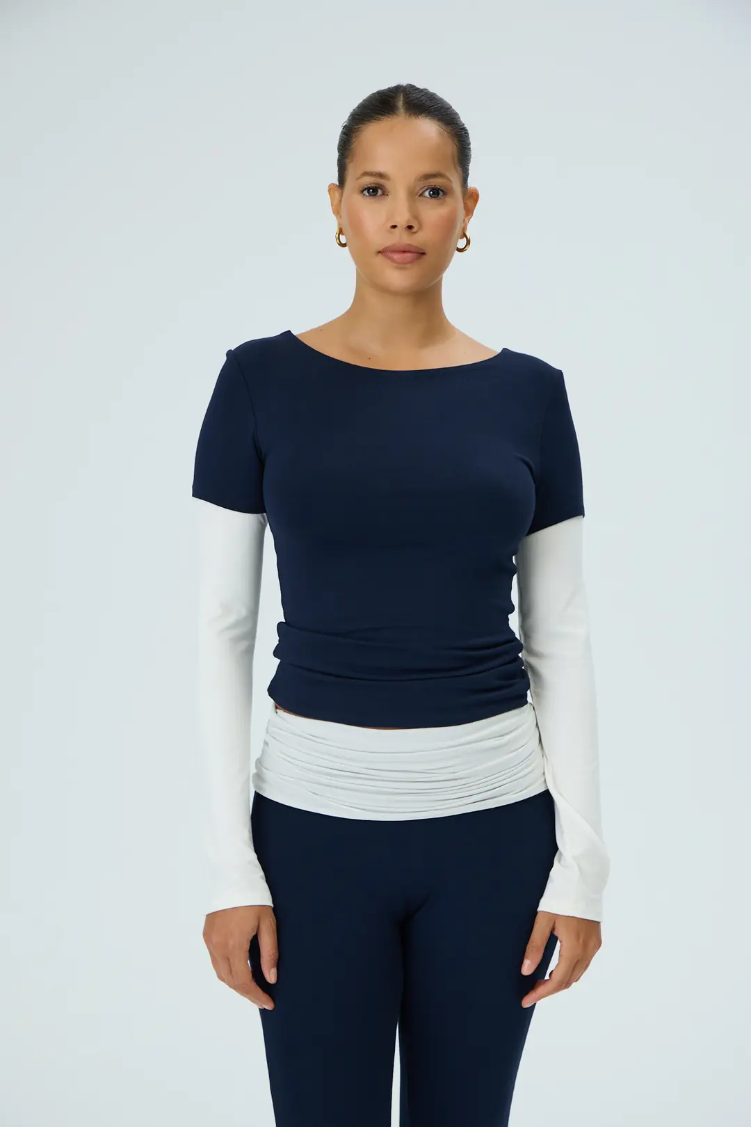 REPLAY - KATMAN ETKİLİ KONTRAST KOL T-SHIRT — 1