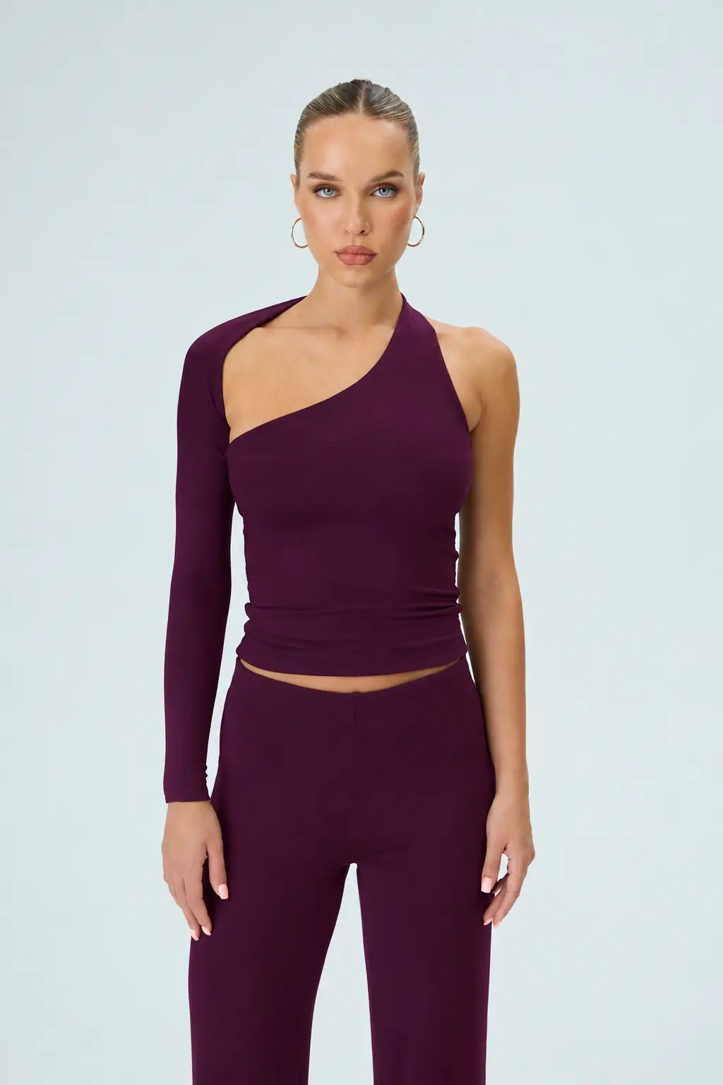 DESIRE - ASİMETRİK BOYUN GEÇİŞLİ T-SHIRT — 1