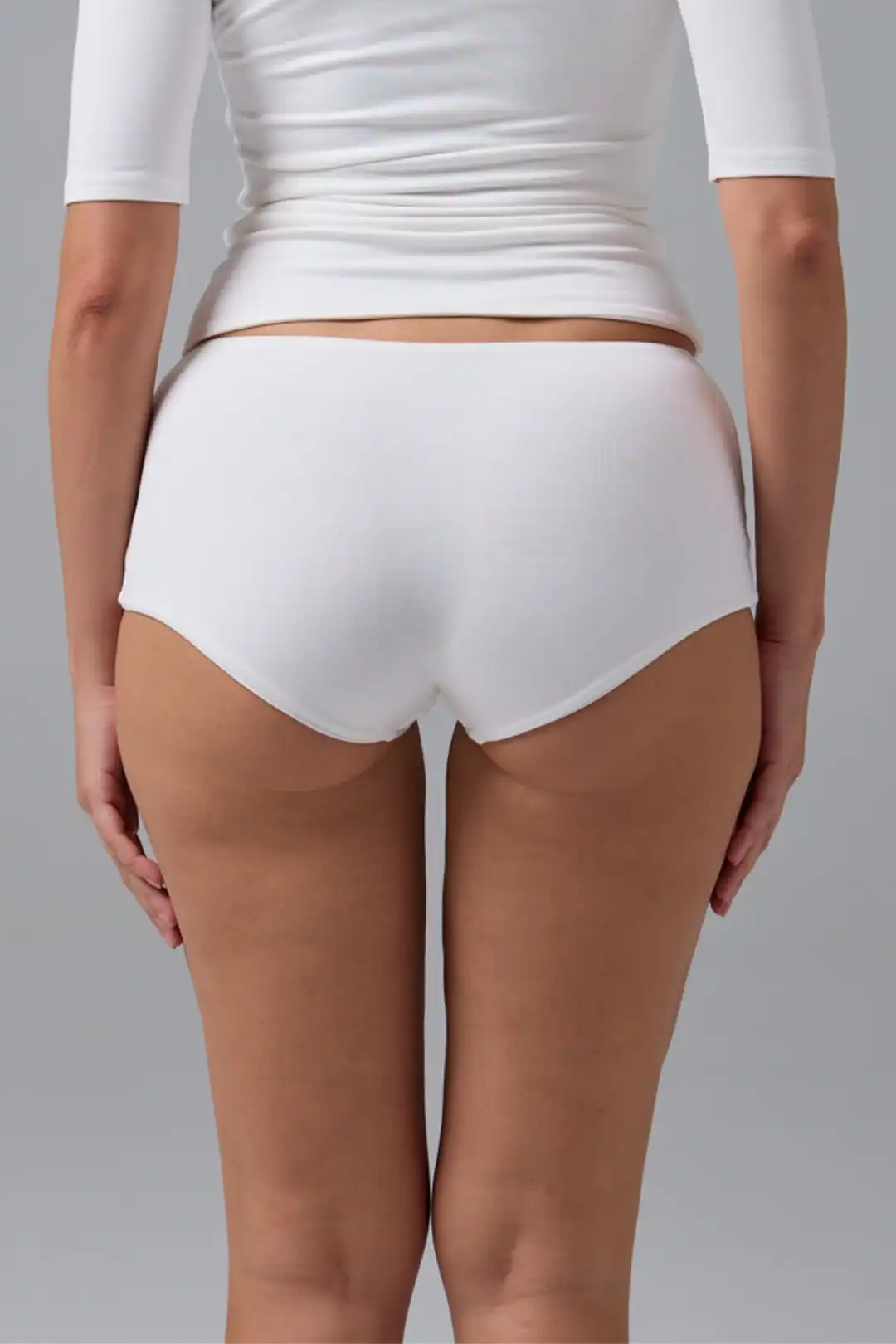 SECOND SKIN - ÇİFT KATMANLI MİNİ ŞORT - CREAM