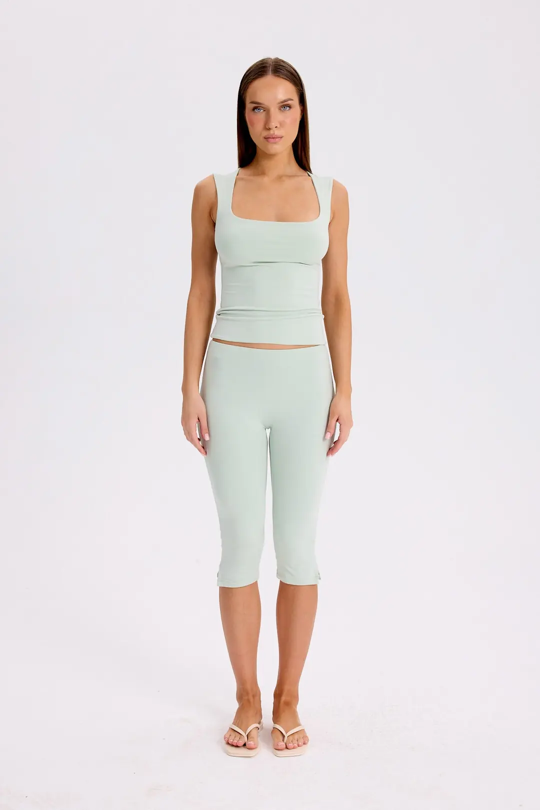 HELEN - KOLSUZ FORM TOP - MATCHA