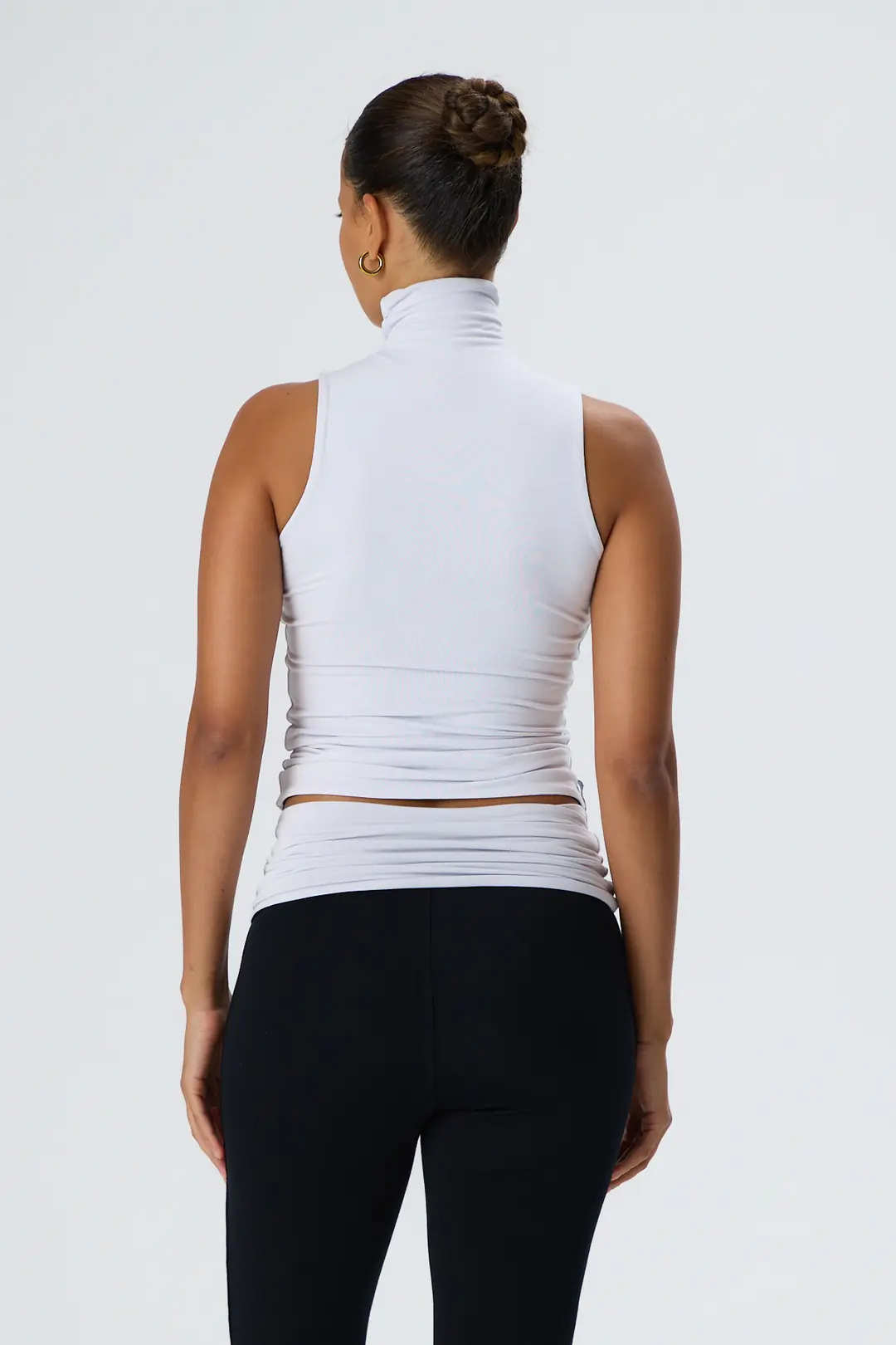 MISS DUAL - ÇİFT TARAFLI & ÇİFT RENKLİ BALIKÇI YAKA KOLSUZ T-SHIRT — 3