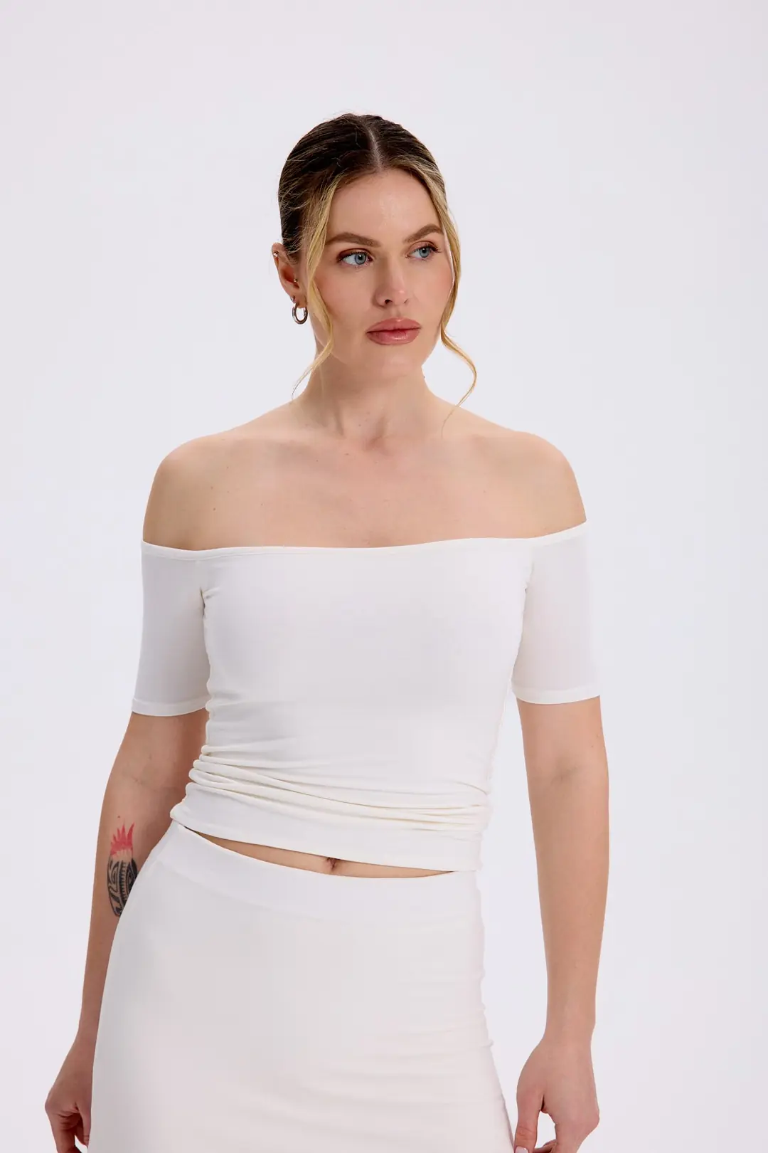 IKARA - AÇIK OMUZ KISA KOL TOP — 3