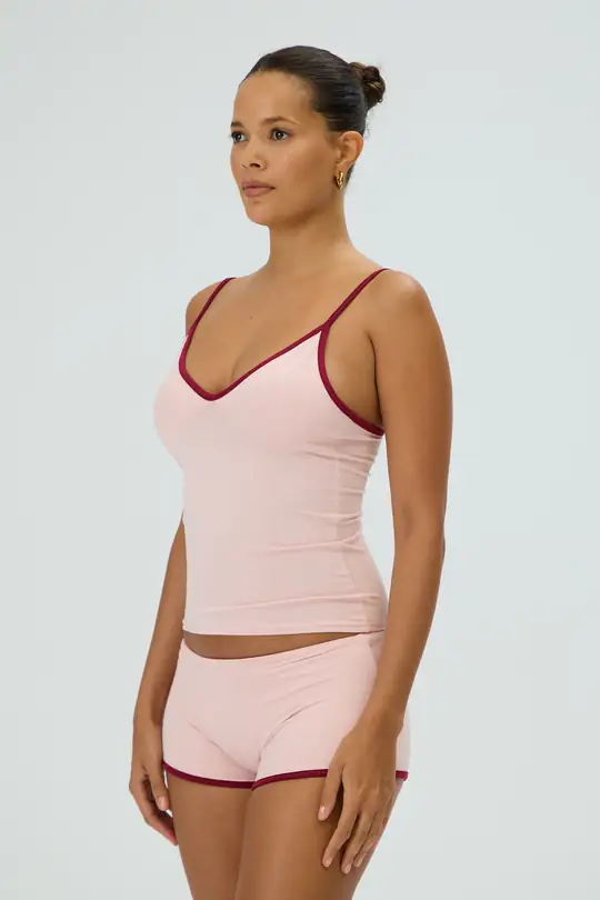 Room Servıce - Kontrast Biye Detaylı Homewear Set