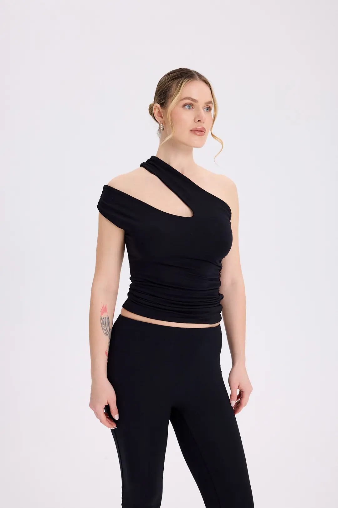 NOIRE - TEK OMUZ KESİK DETAYLI TOP — 6
