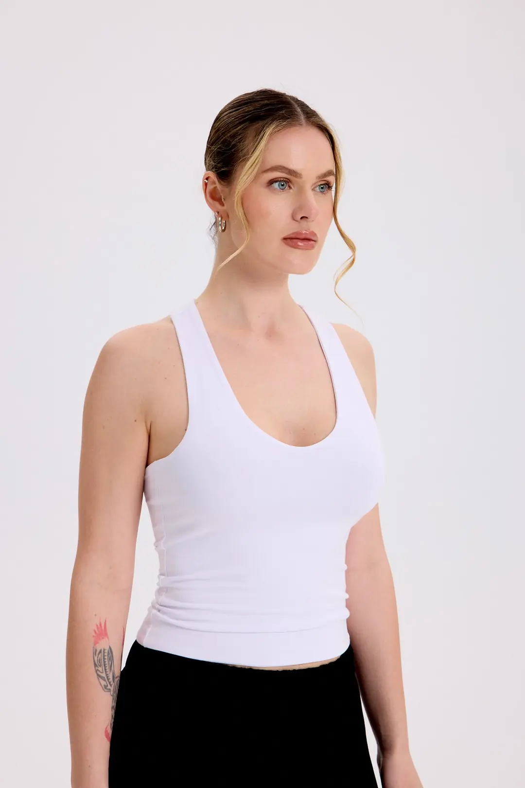 AUREN - RACERBACK TOP - BEYAZ
